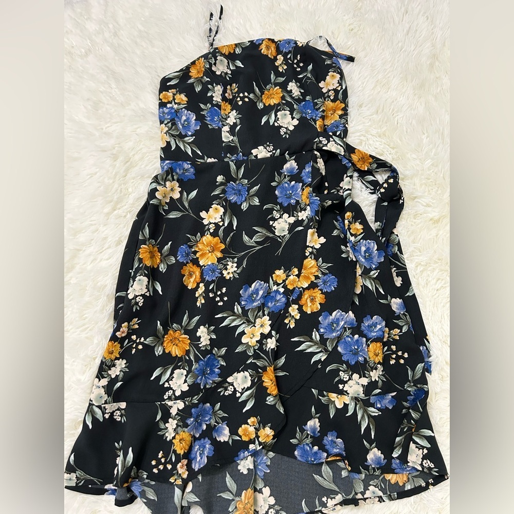 Xhilaration Black Floral Dress